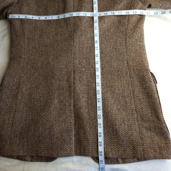 Vintage Harris Tweed Light Brown Wool Double Button Jacket Blazer (LRG 42) - Picture 11 of 13
